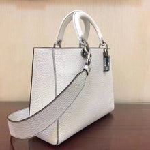 Load image into Gallery viewer, Dior Large Lady Dior Bag In White Canyon Grained Lambskin
