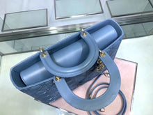 Load image into Gallery viewer, Dior Large Lady Dior Bag In Denim Blue Cannage Lambskin
