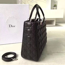 Load image into Gallery viewer, Dior Large Lady Dior Bag In Black Lambskin
