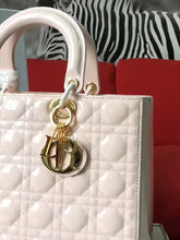 Load image into Gallery viewer, Dior Large Lady Dior Bag In Beige Patent Leather
