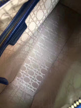 Load image into Gallery viewer, Dior Large Lady Dior Bag In Blue Patent Leather
