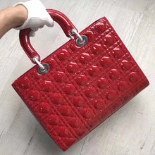 Load image into Gallery viewer, Dior Large Lady Dior Bag In Red Patent Leather
