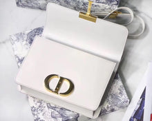 Load image into Gallery viewer, Dior 30 Montaigne Shoulder Bag In White Calfskin
