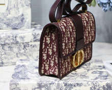 Load image into Gallery viewer, Dior 30 Montaigne Bag In Burgundy Oblique Jacquard Canvas
