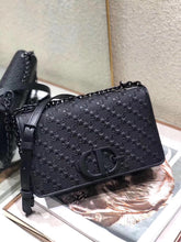Load image into Gallery viewer, Dior 30 Montaigne Chain Bag In Black Braided Lambskin
