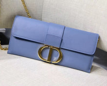 Load image into Gallery viewer, Dior 30 Montaigne Clutch Bag In Denim Blue Calfskin
