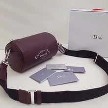 Load image into Gallery viewer, Dior Roller Pouch In Burgundy Grained Calfskin
