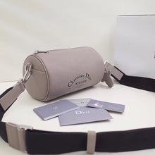 Load image into Gallery viewer, Dior Roller Pouch In Grey Grained Calfskin

