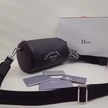 Load image into Gallery viewer, Dior Roller Pouch In Black Grained Calfskin
