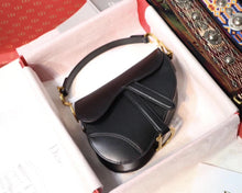 Load image into Gallery viewer, Dior Mini Saddle Bag In Black Calfskin
