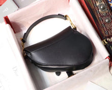 Load image into Gallery viewer, Dior Mini Saddle Bag In Black Calfskin
