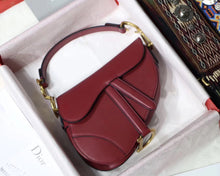 Load image into Gallery viewer, Dior Mini Saddle Bag In Red Calfskin
