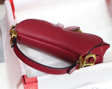 Load image into Gallery viewer, Dior Mini Saddle Bag In Red Calfskin
