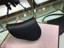 Load image into Gallery viewer, Dior Mini Saddle Bag In Black Grained Calfskin
