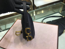 Load image into Gallery viewer, Dior Mini Saddle Bag In Black Grained Calfskin
