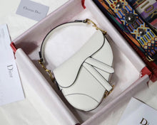 Load image into Gallery viewer, Dior Mini Saddle Bag In White Grained Calfskin
