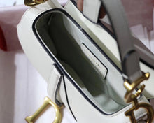 Load image into Gallery viewer, Dior Mini Saddle Bag In White Grained Calfskin
