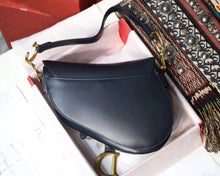 Load image into Gallery viewer, Dior Saddle Bag In Navy Blue Calfskin
