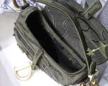 Load image into Gallery viewer, Dior Saddle Bag In Green Camouflage Canvas
