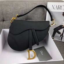 Load image into Gallery viewer, Dior Saddle Bag In Black Grained Calfskin
