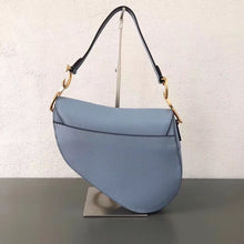 Load image into Gallery viewer, Dior Saddle Bag In Sky Blue Grained Calfskin
