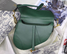 Load image into Gallery viewer, Dior Saddle Bag In Storm Blue Grained Calfskin
