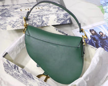 Load image into Gallery viewer, Dior Saddle Bag In Storm Blue Grained Calfskin
