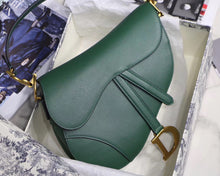 Load image into Gallery viewer, Dior Saddle Bag In Storm Blue Grained Calfskin
