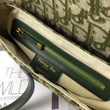 Load image into Gallery viewer, Dior Saddle Bag In Green Oblique Jacquard Canvas
