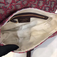 Load image into Gallery viewer, Dior Saddle Bag In Bordeaux Oblique Jacquard Canvas
