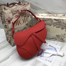 Load image into Gallery viewer, Dior Saddle Bag In Cherry Red Matte Calfskin
