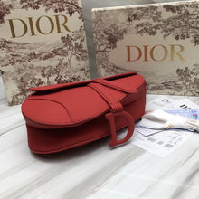 Load image into Gallery viewer, Dior Saddle Bag In Cherry Red Matte Calfskin
