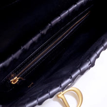 Load image into Gallery viewer, Dior Saddle Bag In Black Calfskin With Threaded Edges
