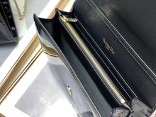 Load image into Gallery viewer, Dior 30 Montaigne Wallet On Chain In Black Patent Calfskin
