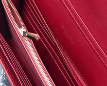 Load image into Gallery viewer, Dior 30 Montaigne Wallet On Chain In Red Patent Calfskin
