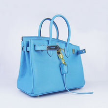 Load image into Gallery viewer, Hermes Birkin 30cm Togo Leather Handbags Light Blue Golden
