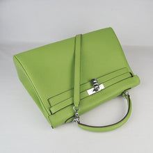 Load image into Gallery viewer, Hermes Kelly 35cm Togo Leather Handbag Green/Silver
