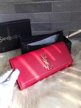 Load image into Gallery viewer, Yves Saint Laurent Red Classic Monogramme Clutch Bag
