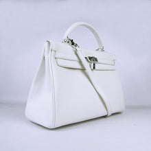 Load image into Gallery viewer, Hermes Kelly 35cm Togo Leather Handbag White/Silver
