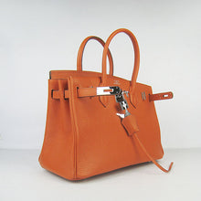 Load image into Gallery viewer, Hermes Birkin 30cm Togo Leather Handbags Orange Silver
