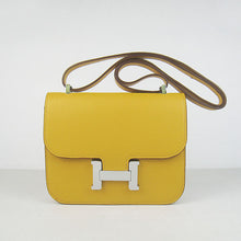 Load image into Gallery viewer, Hermes Constance Cowskin Leather Bag H017 yellow silver
