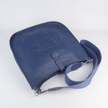 Load image into Gallery viewer, Hermes Evelyne I handbag H6309 dark blue silver
