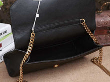 Load image into Gallery viewer, Yves Saint Laurent Small Monogramme Satchel Black Matelasse Antique Gold Hardware
