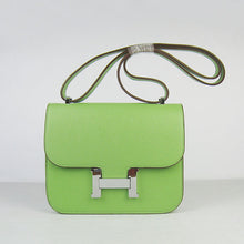 Load image into Gallery viewer, Hermes Constance Cowskin Leather Bag H017 green silver
