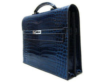 Load image into Gallery viewer, Hermes Briefcases H1053 Unisex Briefcase Blue Handbag
