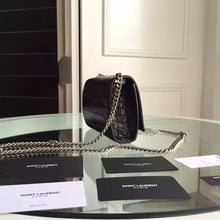 Load image into Gallery viewer, Yves Saint Laurent Small Monogram Tassel Satchel In Black Crocodile Leather
