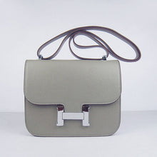 Load image into Gallery viewer, Hermes Constance Cowskin Leather Bag H017 Khaki silver
