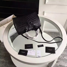 Load image into Gallery viewer, Yves Saint Laurent So Black Small Monogram Cabas Bag In Crocodile Leather
