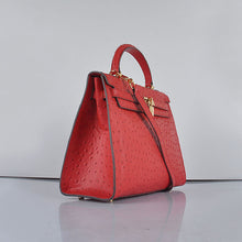 Load image into Gallery viewer, Hermes Kelly 32cm Ostrich Vein 6108 Red Golden
