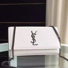 Load image into Gallery viewer, Yves Saint Laurent Medium Monogram Satchel In White Grain Leather
